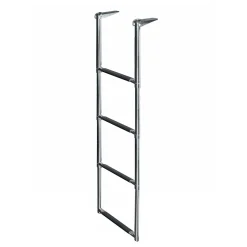 JIF Marine Ladders-Stainless Steel Telescoping Transom Drop Ladder