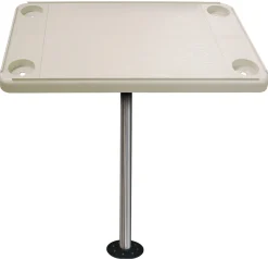 JIF Marine Ladders-Surface Mounted Rectangular Boat Table Top Kit - Ivory