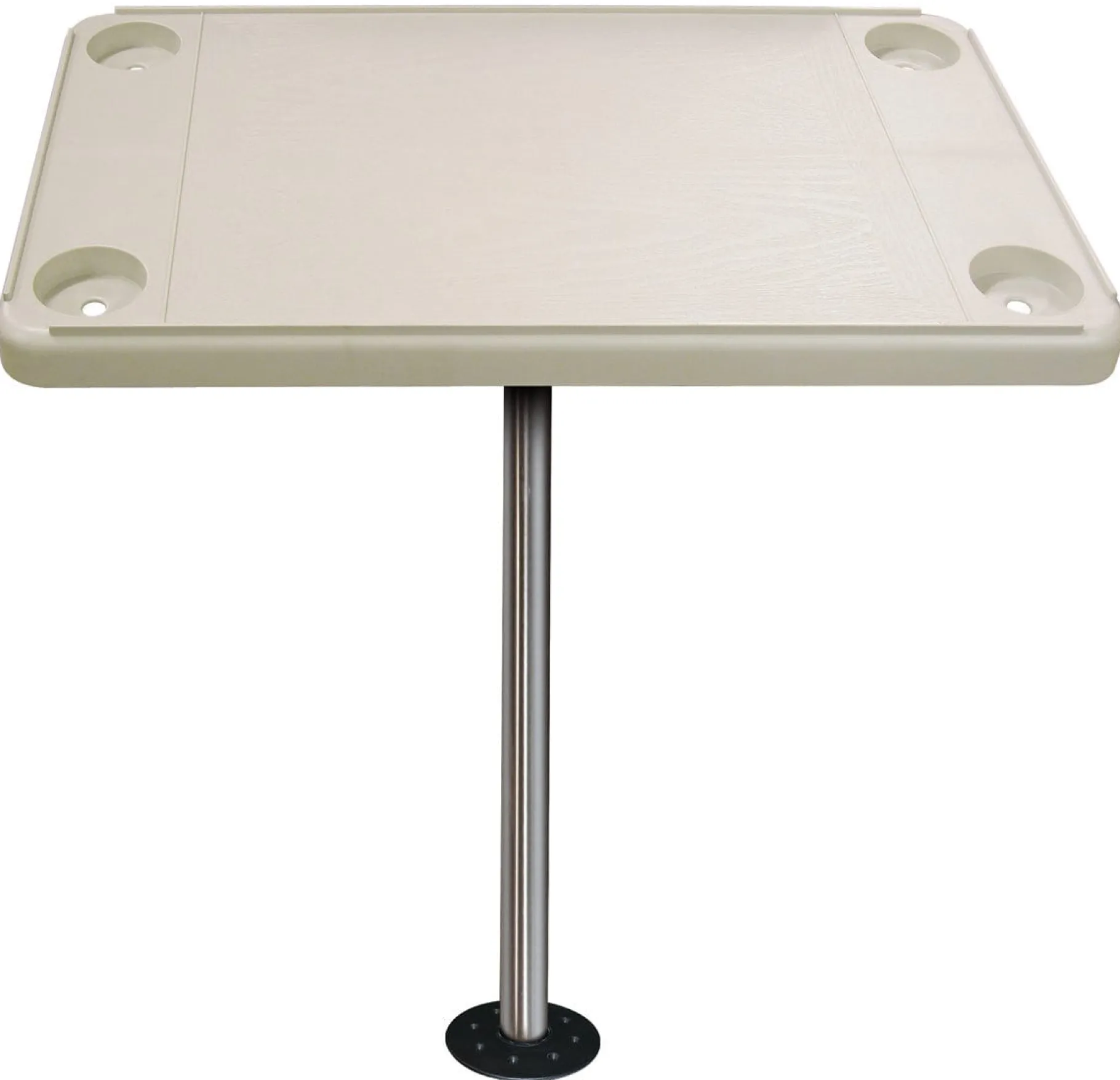 JIF Marine Ladders-Surface Mounted Rectangular Boat Table Top Kit - Ivory