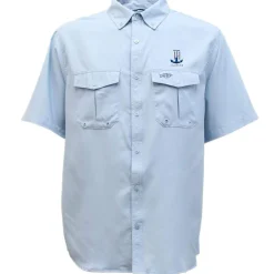 T-H Marine Tees-Embroidered AFTCO Rangle SS TECH SHIRT Sky Blue
