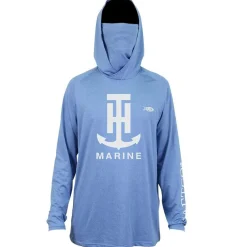 T-H Marine Hoodies-Logo YUREI AIROMESH® HOODED LS PERFORMANCE SHIRT