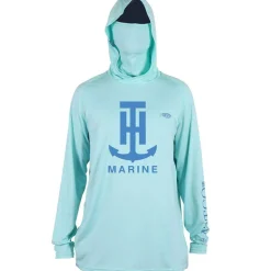 T-H Marine Hoodies-Logo YUREI AIROMESH® HOODED LS PERFORMANCE SHIRT
