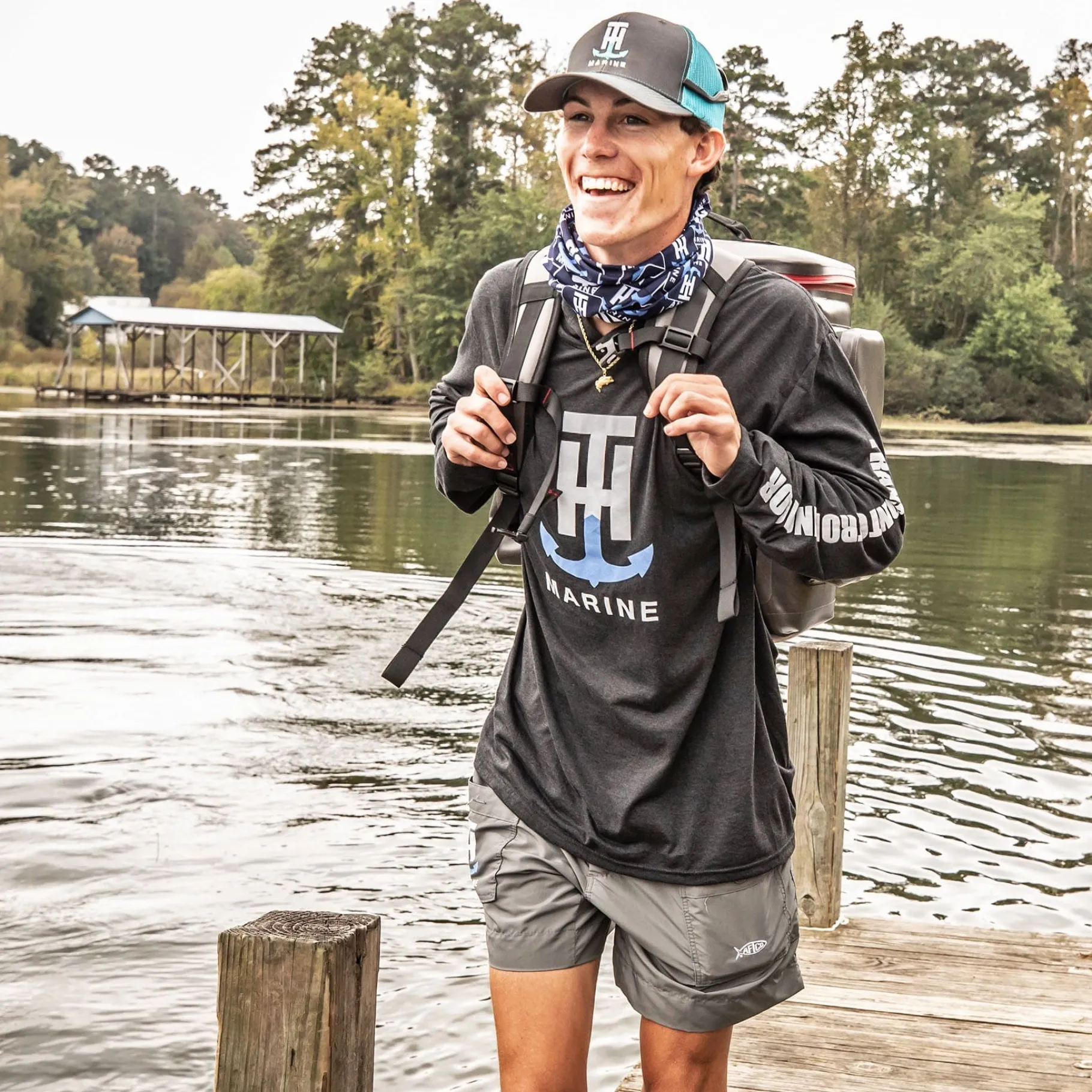 T-H Marine Hoodies|Tees-Tri Blend Hooded T-Shirt