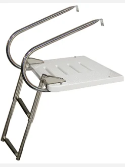 JIF Marine Ladders-Top Mount Transom Platform - Inboard / Outboard