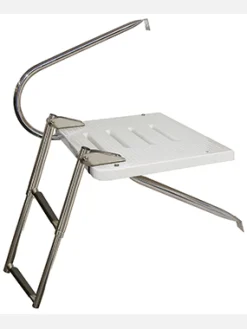 JIF Marine Ladders-Top Mount Transom Platform - Outboard