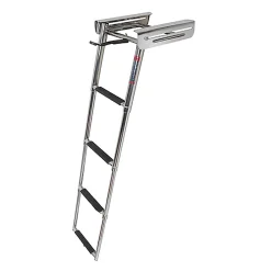 JIF Marine Ladders-Under Platform Slide Out Ladder - Spring Loaded