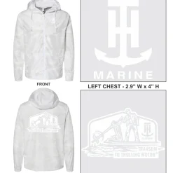 T-H Marine Hoodies-White Camo LIGHTWEIGHT WINDBREAKER JACKET