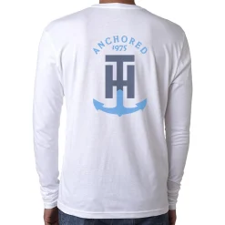T-H Marine Tees-White T-H Anchored Long Sleeve Shirt
