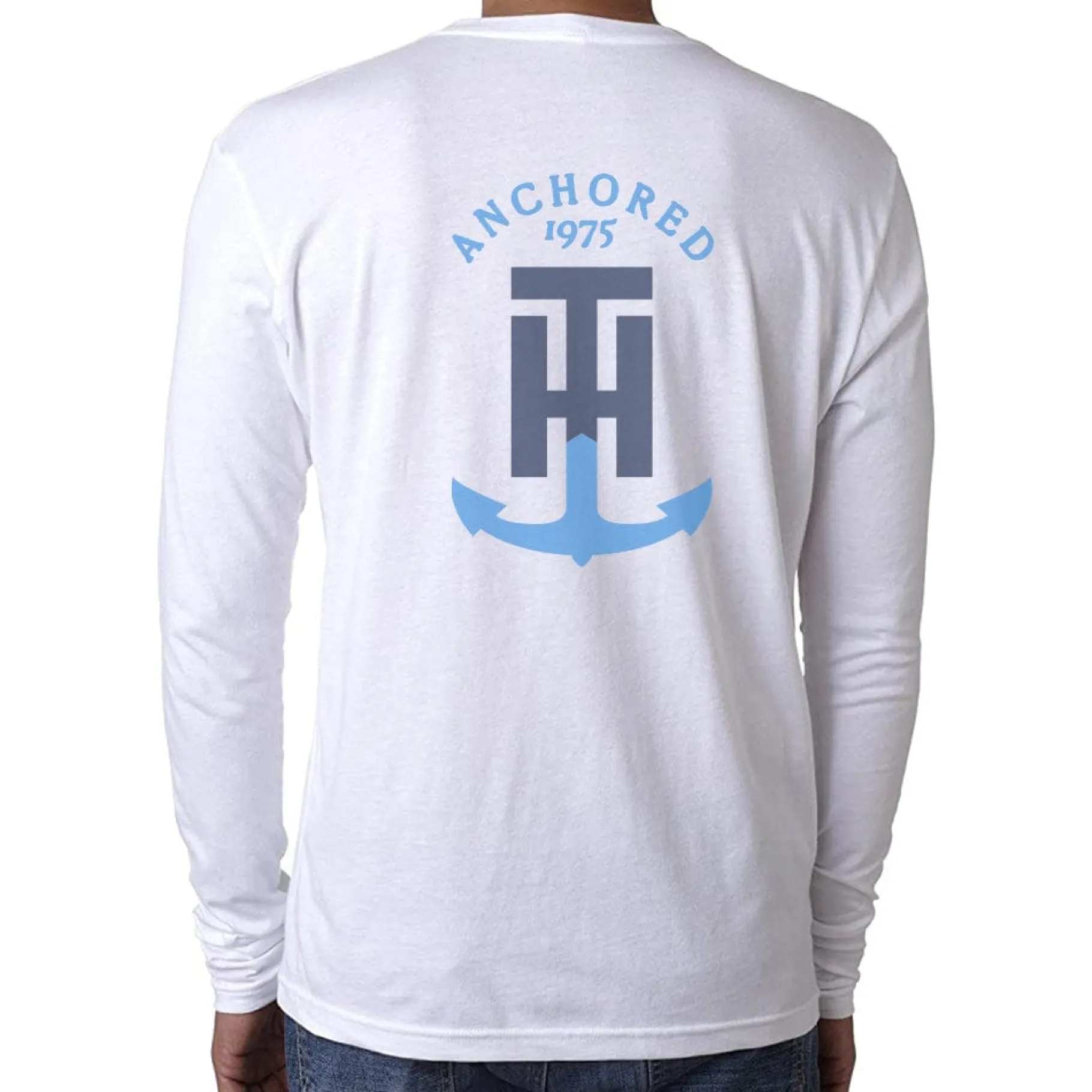 T-H Marine Tees-White T-H Anchored Long Sleeve Shirt