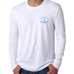 T-H Marine Tees-White T-H Anchored Long Sleeve Shirt