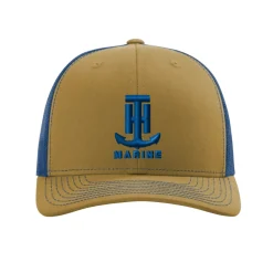 T-H Marine Hats-Yellow and Blue Logo Snapback Hat