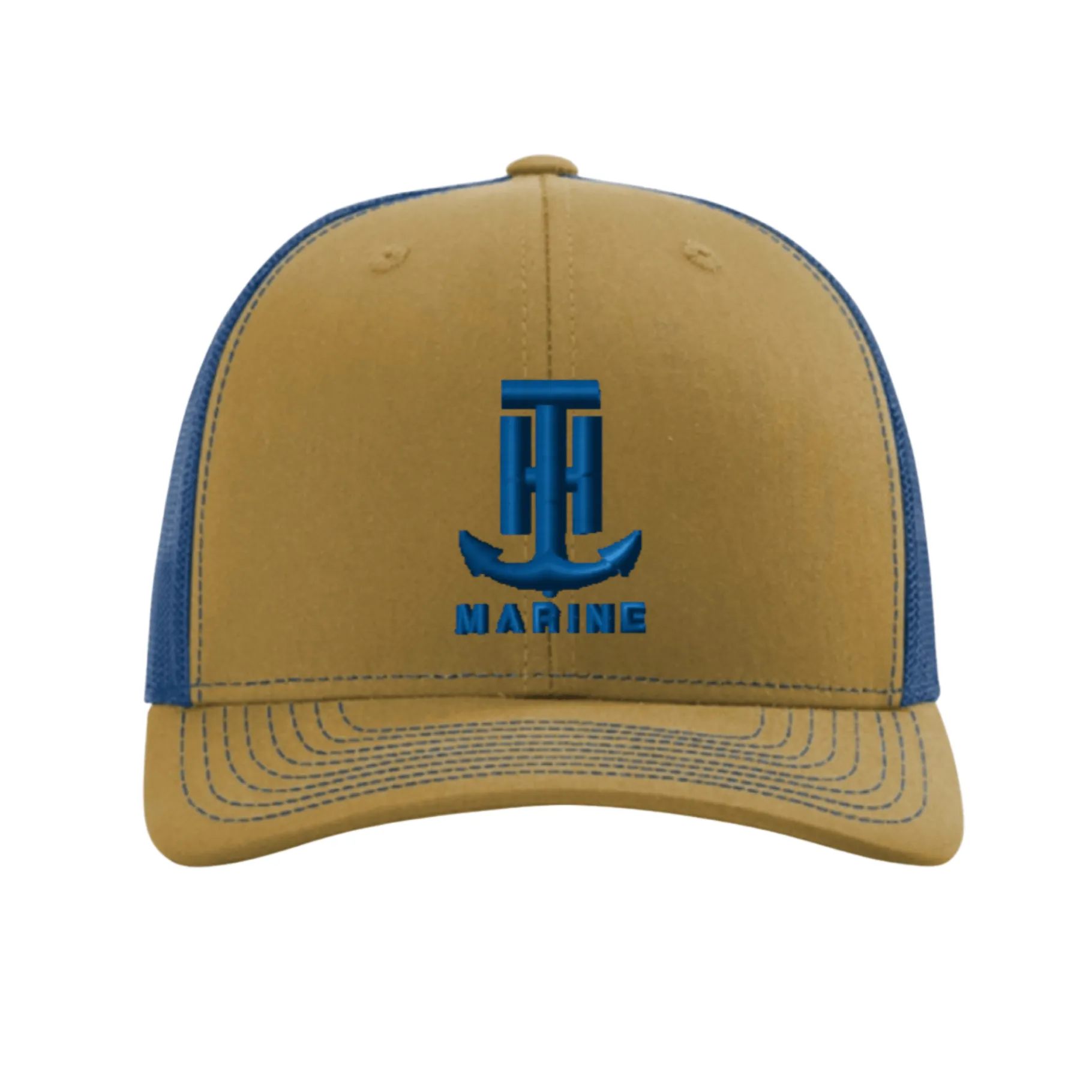 T-H Marine Hats-Yellow and Blue Logo Snapback Hat